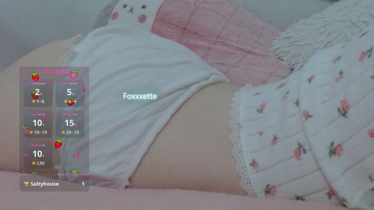 Foxxxette's Streamate show and profile